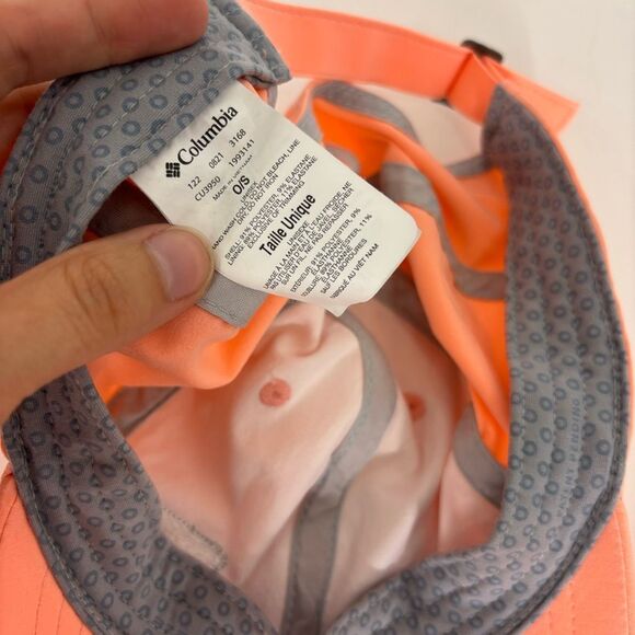 Columbia Neon Orange PFG Baseball Hat Adjustable Unisex - Picture 7 of 7